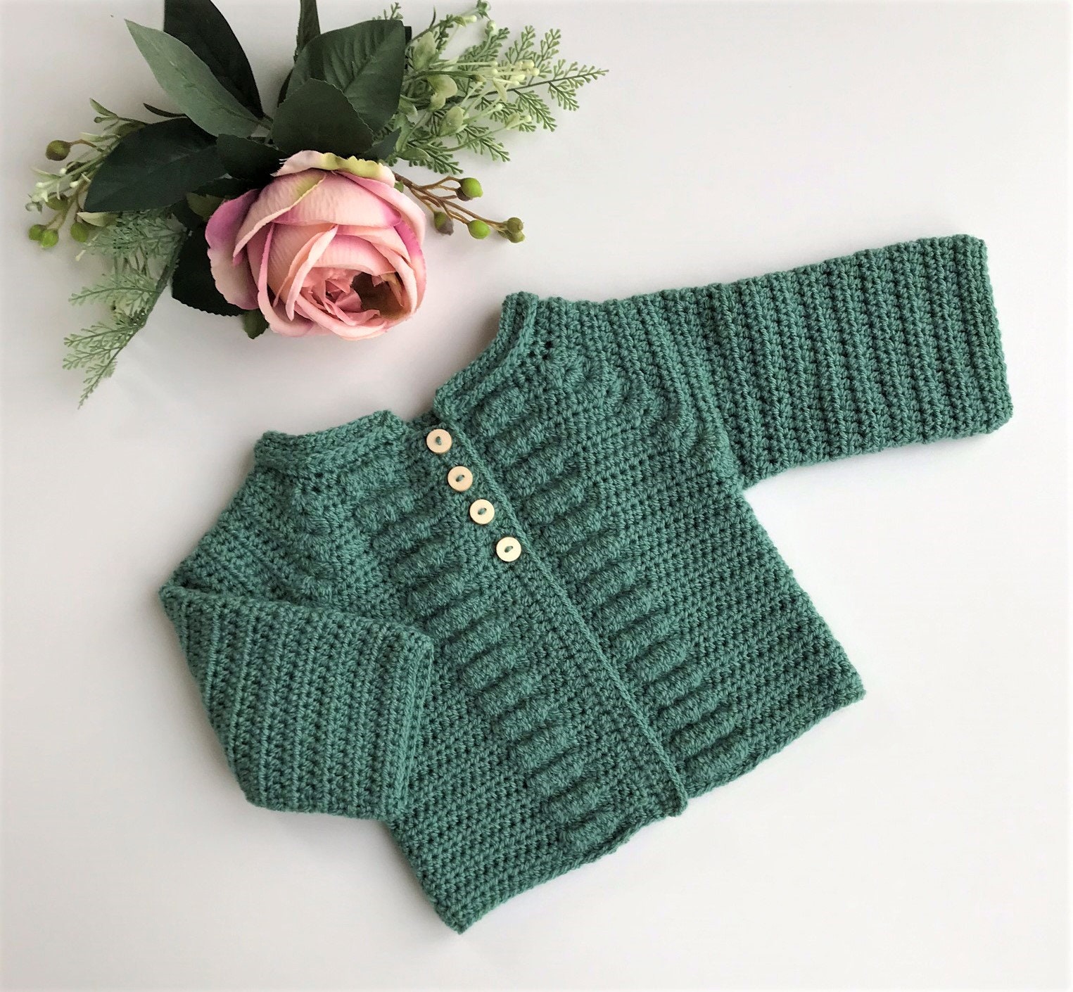 Crochet Pattern Baby Cardigan Newborn to 36 months Etsy