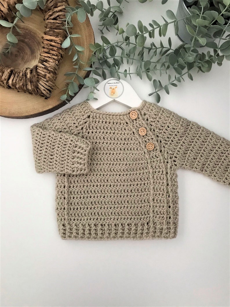 Crochet Pattern Baby and Childrens Sweater Newborn to 6 years image 8