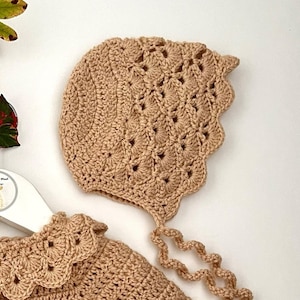 Crochet Pattern Baby Bonnet - Newborn to 5 years