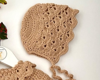 Crochet Pattern Baby Bonnet - Newborn to 5 years