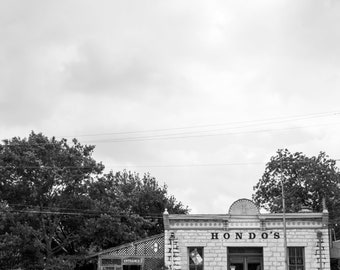 Hondos, Fredericksburg Texas, Hill Country, Texas Photography, Black and White, German, Texas Print, Texas Wall Art, Luckenbach Texas, Decor