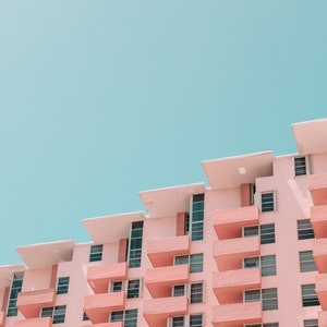 Pink Wall Print, Miami Print, South Beach Art, Pink Travel Print, Miami Wall Art, Pink Miami Print, Beach Wall Art, Beach Print, Modern