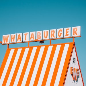 Whataburger Print, Texas Whataburger Wall Art, Longhorns, Aggies, Vintage, Baby, Wedding, Party, Austin, Antonio, Dallas, Houston
