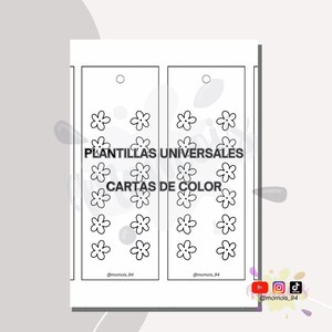 Plantilla universal (flores) - Carta de color