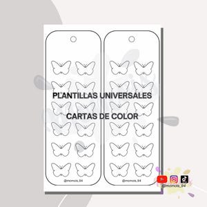 Plantilla universal (mariposas) - Carta de color