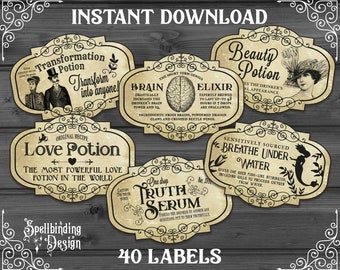 Download Apothecary Labels Etsy