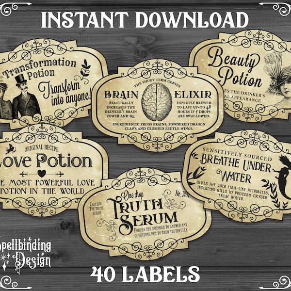 Potion Labels - Etsy