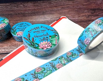 Frog Pond Washi Tape | 15mm x 10m Frog & Lily Pad Design