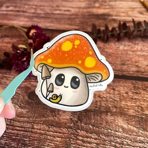 autocollant gros champignon d'automne | Peeling facile | Sticker champignon confortable mignon | Autocollant en vinyle découpé nature | Sticker champignon vénéneux pour papeterie d'automne