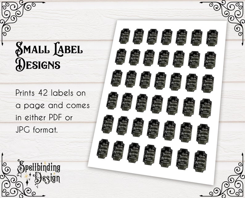 Truth Serum Potion Labels, 3 Sizes, Printable Blank Apothecary Labels ...