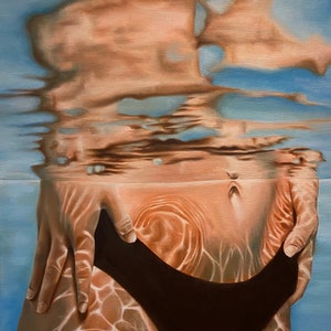 Underwater Figure, Oil Painting Print