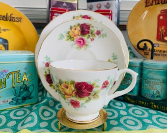 Late Victorian William Hudson /& Son Imari bone china trio