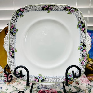 Antique 1910s Paragon Star English Bone China Cake Plate