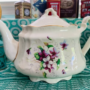 Vintage 1960s Arthur Wood English Bone China Donegal-Style Teapot