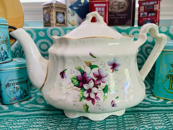 Vintage 1960s Arthur Wood English Bone China Donegal-style Teapot