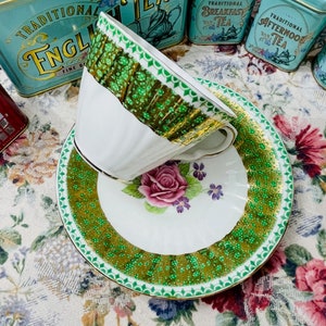Vintage 1940s Gladstone English Bone China Duo