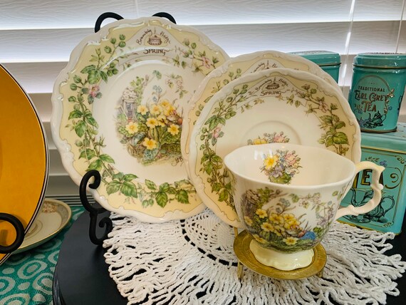 Vintage 1980s Royal Doulton Brambly Hedge Luncheon Set - Spring - Etsy