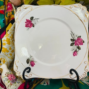 Vintage 1940s Gladstone English Bone China Cake Plate