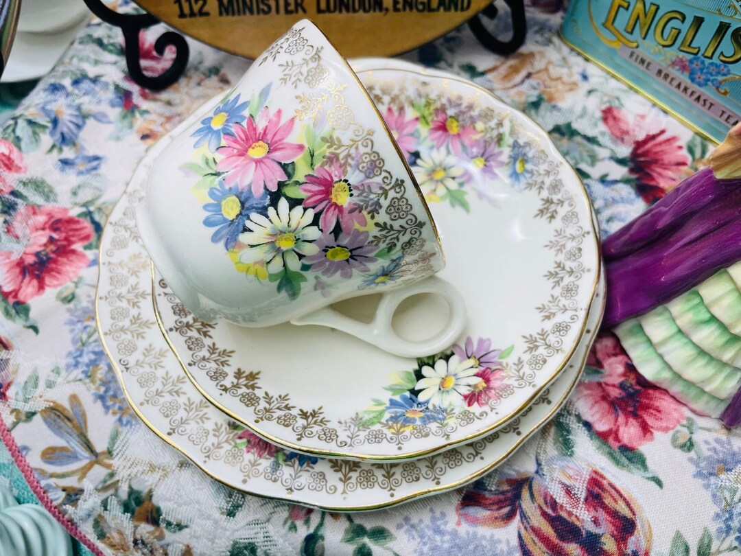 最旬トレンドパンツ 1950s Vintage Grindley Petal Cream - Trio China Bone English パンツ