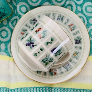 Vintage 1960 Royal Doulton English Bone China Demitasse/Espresso Duo - Tapestry