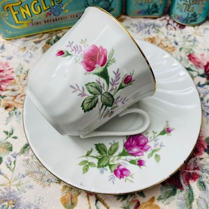 Vintage 1980s Porcelain Coffee/Tea Cup and Saucer