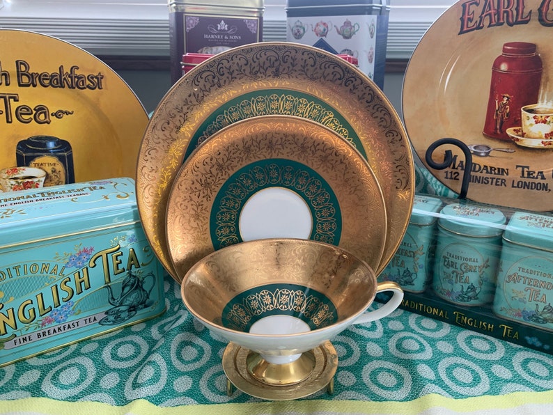 Vintage 1960s Eberthal Bavarian Porcelain Trio