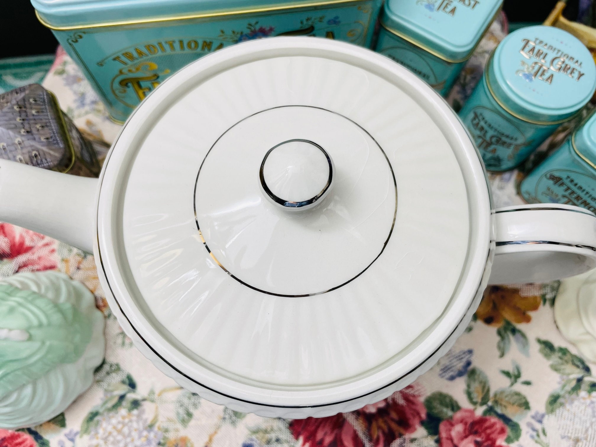 Vintage 1940s Ellgreave English Ironstone Teapot - Etsy UK