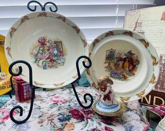 RARE Bunnykins Mug and Bowl Royal Doulton 1937-1940 Double Stamp