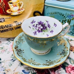 Vintage 1960 Aynsley English Bone China Duo