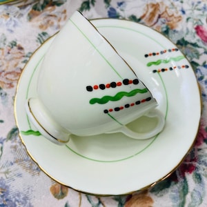 Vintage 1930s Delphine English Bone China Duo