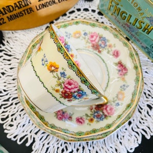 Vintage 1920s GDA/CH Field Haviland Bone China Trio or Duo - Limoges