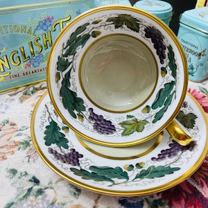 Vintage 1970s Spode English Bone China Teacup and Saucer