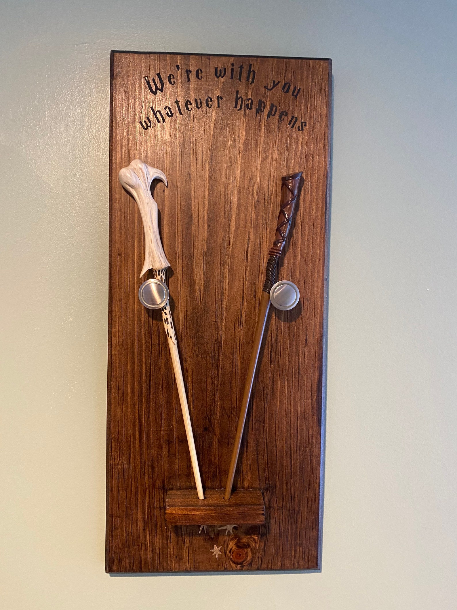 Customizable Quote Wand Holder Wall Hanging Etsy
