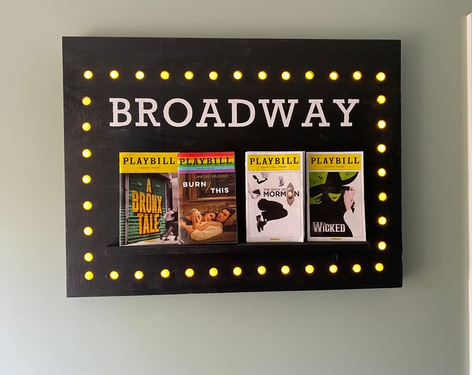 Broadway Playbill Display with Lights