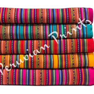Peruvian Aguayo Throw - Andean Fabric (Fuchsia, Turquoise, Yellow)