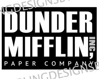 Dunder Mifflin Paper Company Logo- SVG, JPEG, PNG Files, Instant Download for Cricut or Silhouette- The Office Cut Files- Tv Cut Files