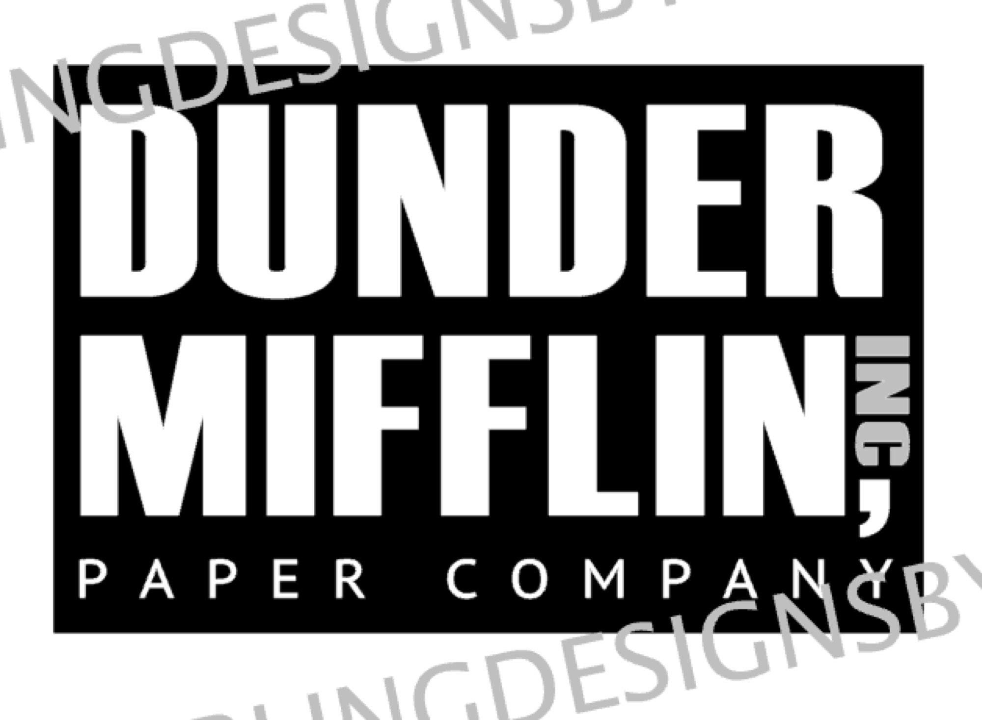 The Office Dunder Mifflin Logo Sticker for Sale by BrenPrib