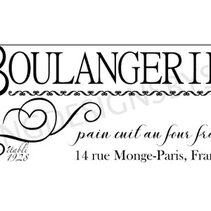 Boulangerie Français Country- SVG, JPEG, PNG Files, Téléchargement instantané pour Cricut ou Silhouette- Bakery Cut Files- Français Bakery Design 2.0