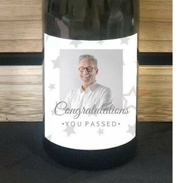 Personalised Anniversary wine label , any text + any photo , Birthday, Housewarming Wine Bottle Label,Gift,wedding,company logo