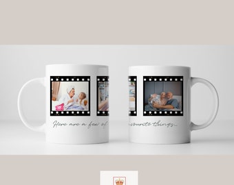 Personalised Photo Mug, Add 3 Photos and Any Text , 11oz Dishwasher safe Mug , coffee Mug, Tea, Gift boxed