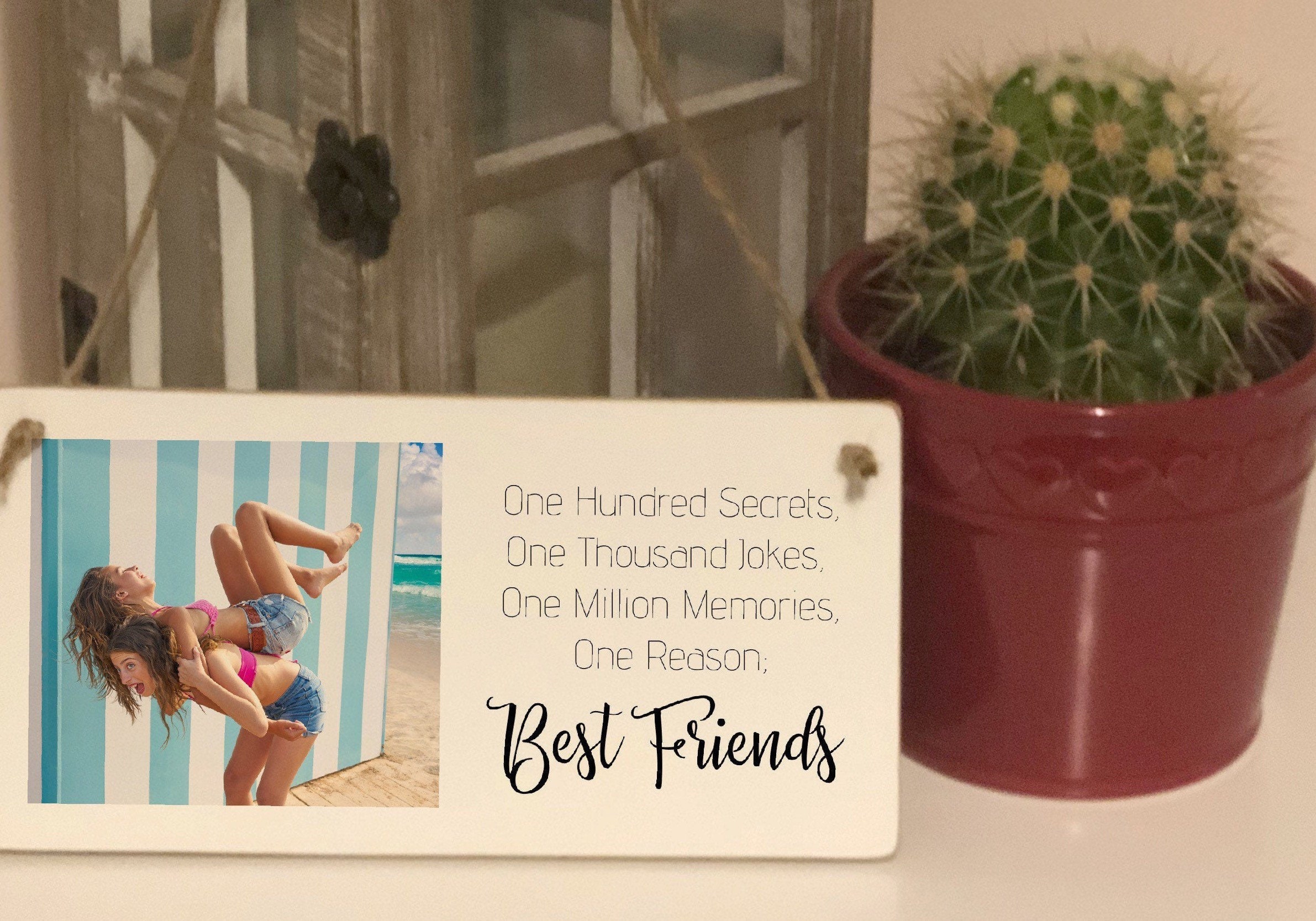 Personalized Best Friend Wooden Plaque Phototext Gift Sign Etsy UK