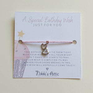 A Special Birthday Wish! - Interlocked Heart Charm Braclet