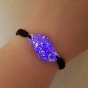 Lepidolith Orgonit Armband für Wohlstand & Glück - Glow in the Dark spirituelles Amulett