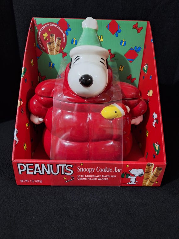 Christmas Peanuts Snoopy and Woodstock Red Puffer Jacket Cookie