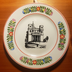 Vintage Hollohaza Hungarian Porcelain 7&quot; Hand Painted Plate