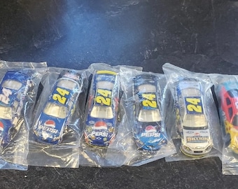 Nascar Jeff Gordon #24 Pepsi Promotional Die Cast 1:64 Scale Cars Set #43 Richard Petty Golden Grams Lot Of 6 Stock Cars Vintage