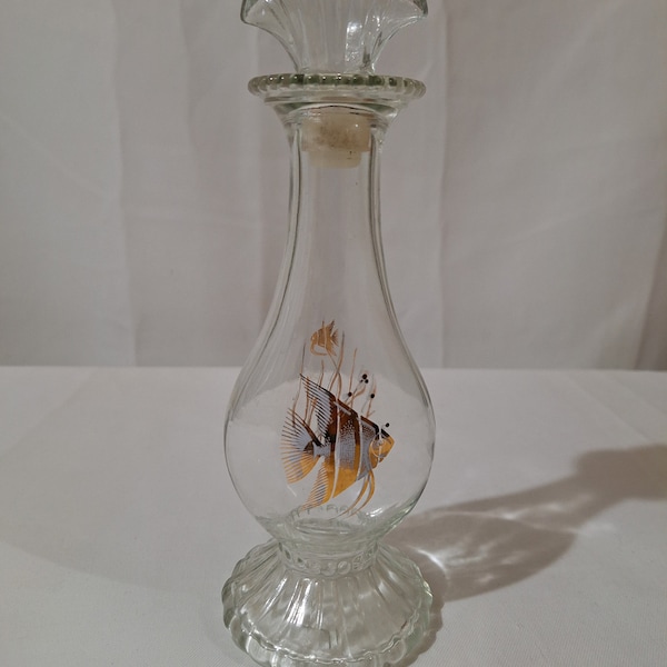 Vintage Avon Glass Apothecary Jar Gennie Style Bougie Elegant Counter Top Display Pharmaceutical Glass Bath oil Perfume