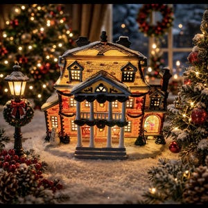 Vintage et extrêmement rare Lemax « Domaine Conover Estate » Retraité Caddington Village Series Christmas Village Lemax Christmas Houses