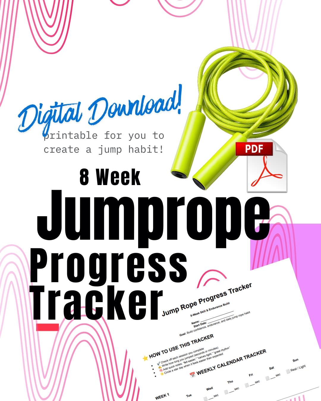 Jump Rope Challenge Tracking Guide - Etsy