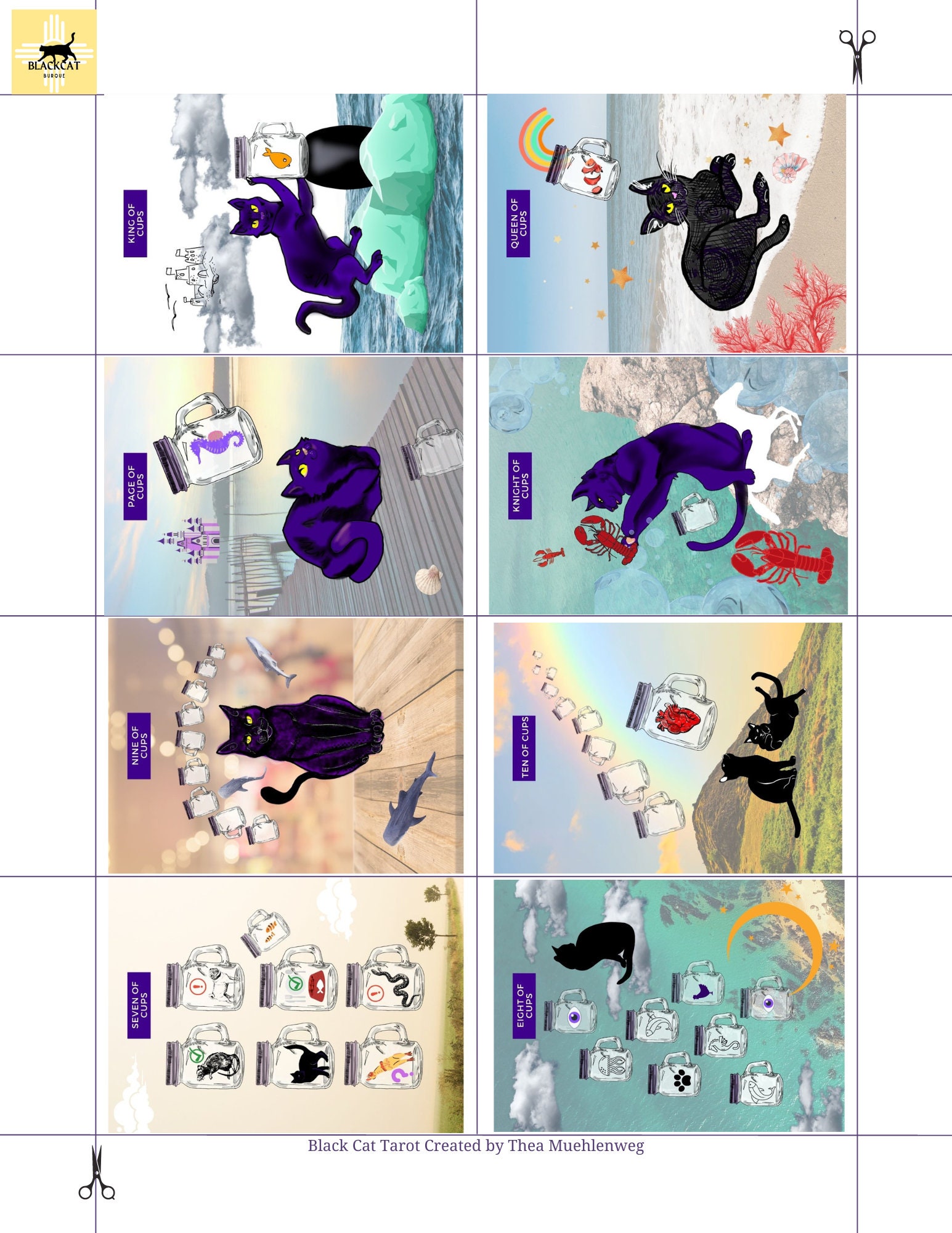 Tarot Deck: 78 Cards & Guidebook (digital Download) Black Cat - Etsy